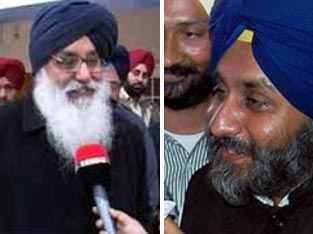 Parkash Singh Badal, Sukhbir Singh Badal 
